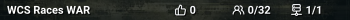 WCS Races WAR